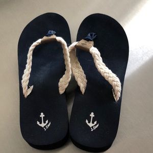 Barely worn J Crew braided flip flops
